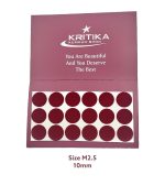 Kritika pottu/bindi premium velvet Antibacterial Adhesive (Maroon 2.5) Bindi 12 Packs