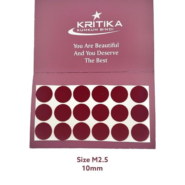 Kritika pottu/bindi premium velvet Antibacterial Adhesive (Maroon 2.5) Bindi 12 Packs