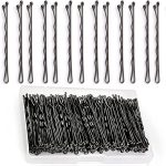 Temperia Bobby Hair Pins for Women & Girls (Pack of 100) (With Storage Box) (6cm Long) | Stylish Bob Hairpins for Hairstyling | Hair Styling Accessories Clips (Black)