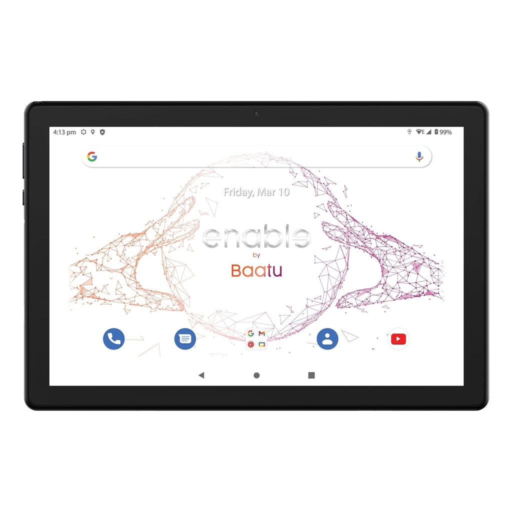 Baatu Enable Tab (10’1 Display) All-in-One Combo | Parental Control Tablet for Children | Space Grey Tablet with Dual Speakers, 4G Calling + Black Smart Flip Cover + Crystal Clear Display Guard