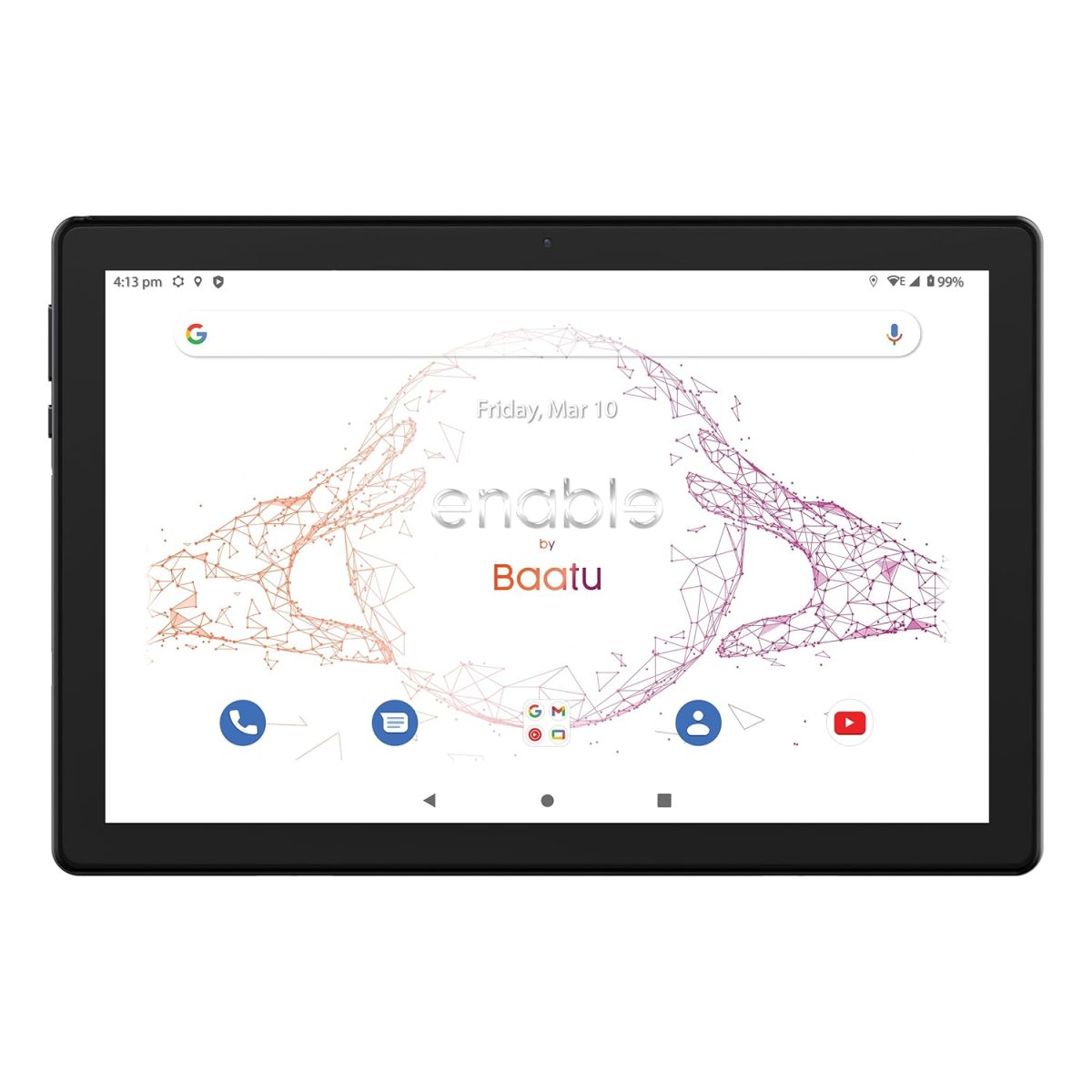 Baatu Enable Tab (10’1 Display) All-in-One Combo | Parental Control Tablet for Children | Space Grey Tablet with Dual Speakers, 4G Calling + Black Smart Flip Cover + Crystal Clear Display Guard