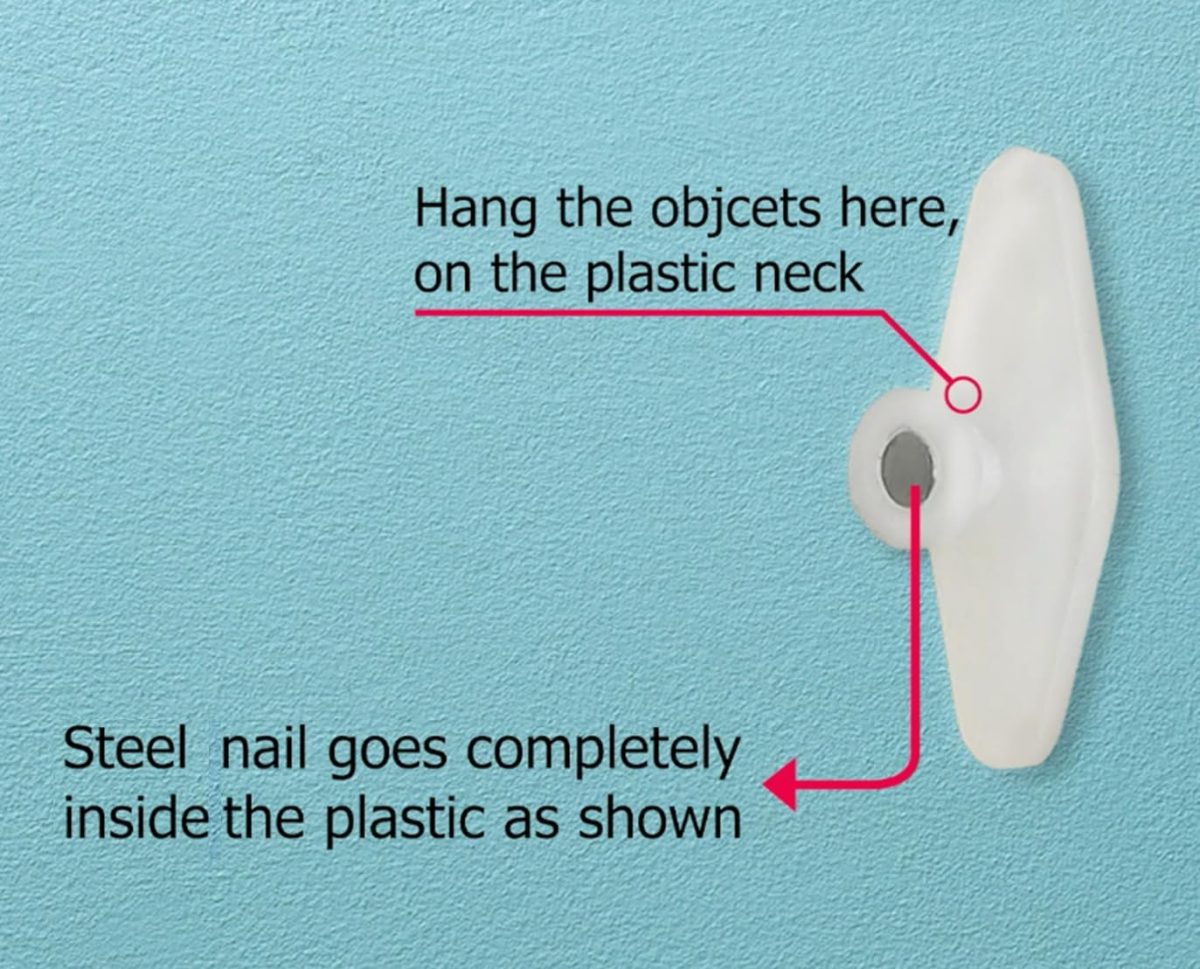 Jinka Nails (Regular Size, 50 Pieces) Wall Hooks for Photo Frames, Clocks, Mirrors, Keys, Decorative Items, etc. Holds Upto 3 Kgs. Wall Hooks for Hanging Strong - 50 Pieces Packet. - Image 4