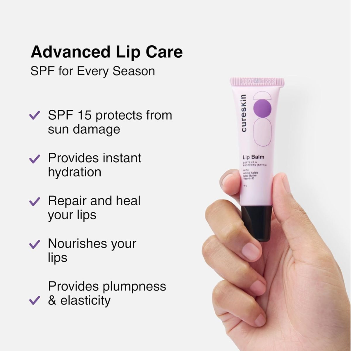 Cureskin Lip Balm with SPF 15 | Lip Lightening Balm for Dark Lips | Lip Balm for Dark Lips to Lighten - Image 3