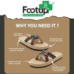 FOOT UP Women’s Ethnic Floral Comfort Sandals | Soft Cushioned EVA Footbed with Stylish Printed Straps & Anti-Skid Sole – Lightweight Everyday Wear Slippers for Casual & Outdoor Use - Image 3