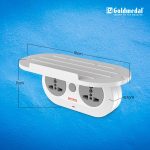 Goldmedal Wall-E-3 Pin Plug Travel Adaptor with Mobile Stand | Universal Sockets | Multiplug for Home & Office Appliances | Supports 2-Pin & 3-Pin Plugs (Pack of 1) - White - Image 6
