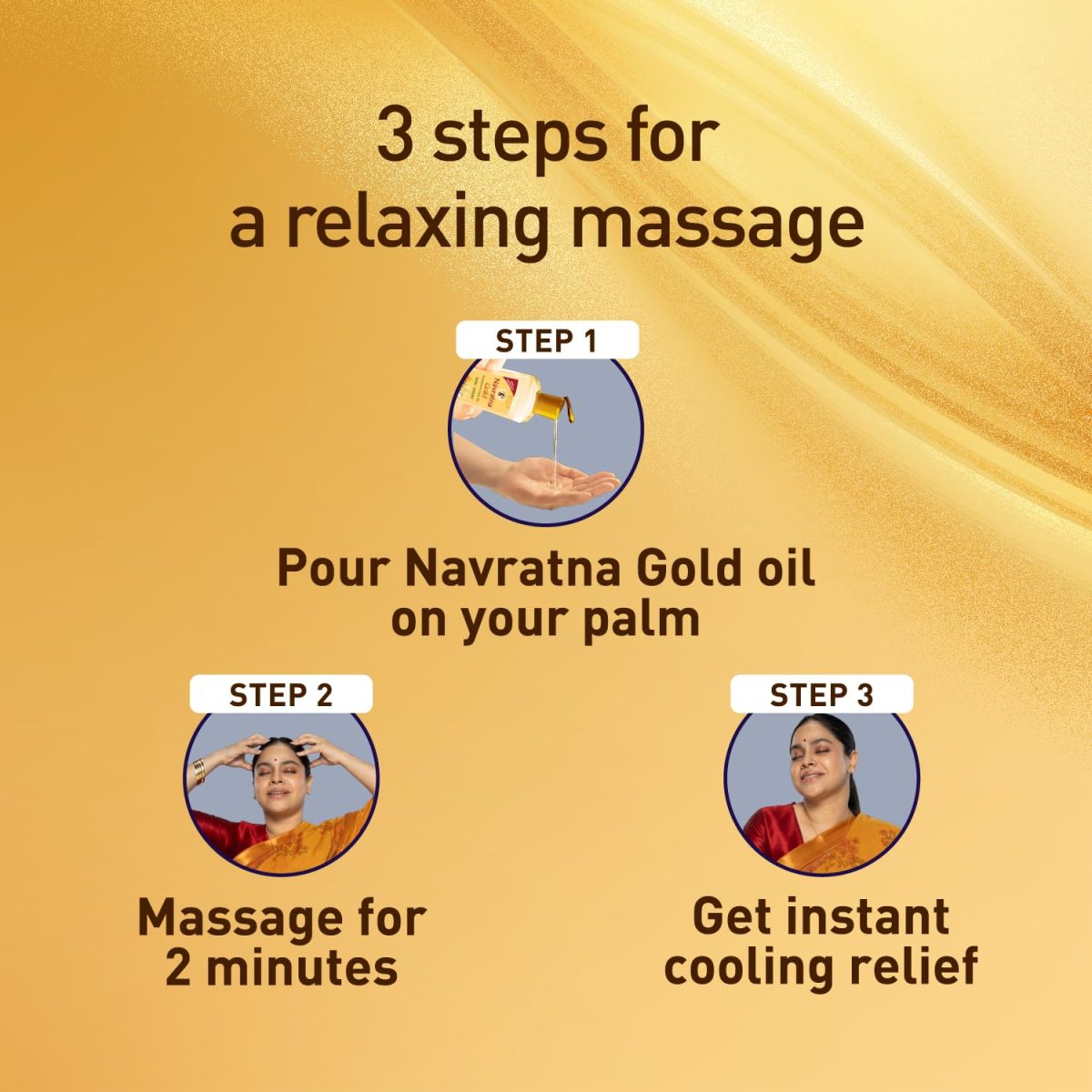 Navratna Gold Ayurvedic Cool Oil | Goodness of Almonds | Non-Sticky and Fresh Lily Fragrance | 500ml - Image 8