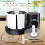 Butterfly Rhino Plus 2 Litres Table-Top Wet Grinder | 150 Watts | Shockproof ABS Body | Coconut Scrapper Attachment | Dough Kneader | Stainless Steel Drum | 2 Years Manufacturer's Warranty | Grey - Image 7