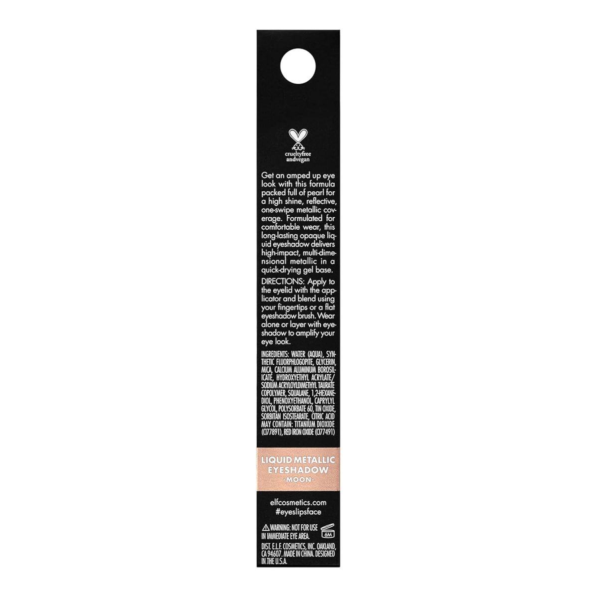 e.l.f. Liquid Metallic Eyeshadow, Gel Formula, Multi-Dimensional Finish For Bold Eye Looks, One-Swipe Coverage, Vegan & Cruelty-Free, Moon, 0.1 Fl Oz - Image 4
