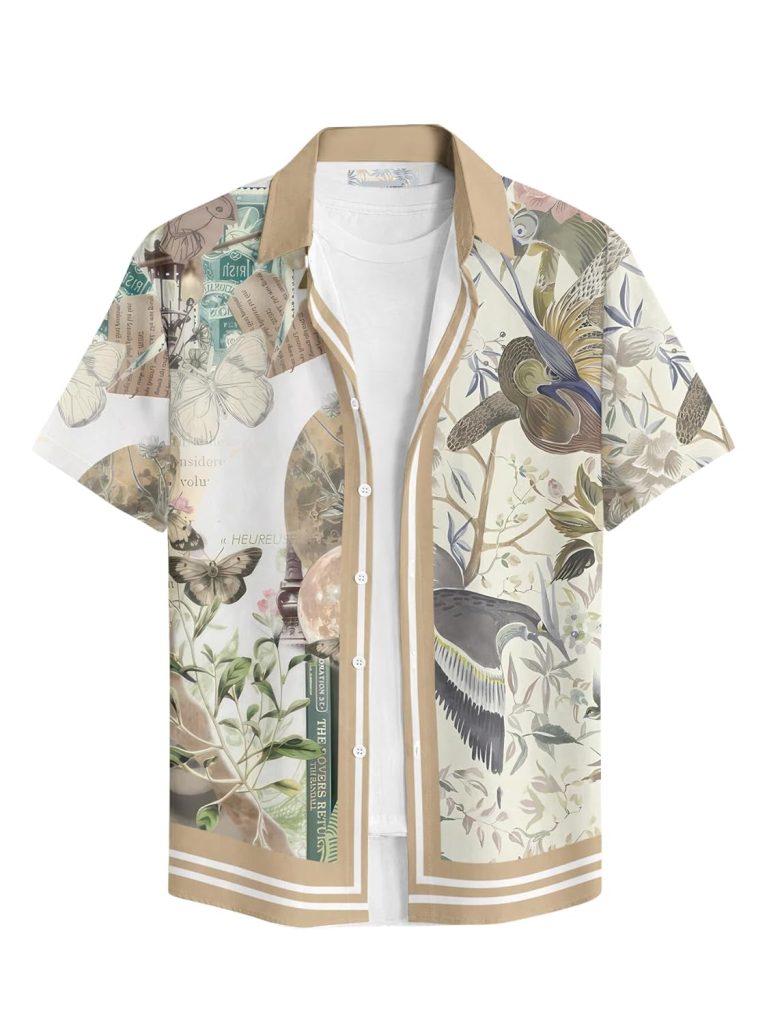 BULLMER Trendy Regular Fit Printed Half Sleeve Shirt for Men
