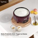 Lifelong Yogurt & Curd Maker for Home | Automatic Curd Maker with Auto Temperature Regulation | Electric Probiotic Yogurt Maker Machine for Kitchen (1 Litre) | 304 Stainless Steel Container (LLECM18) - Image 2