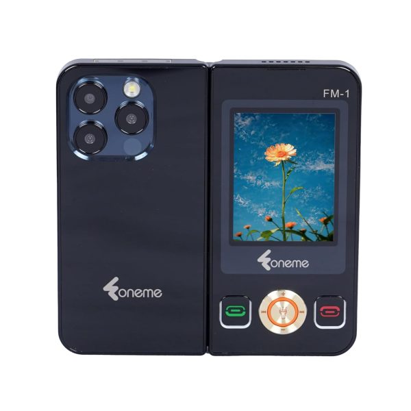 Foneme All-New FOLD PRO Dual Display |Keypad Mobile| with 2.8" and 2.4" Big Display |Flip|Fold|BT Dialer| Voice Changer |Auto Call Recording|Long Lasting Battery| FM |Camera| Feature Phone | Black