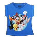 Looney Tunes by Wear Your Mind Girl's Animal Print Regular fit T-Shirt (WBLTGT0016.10_Royal Blue4 11-12Y)