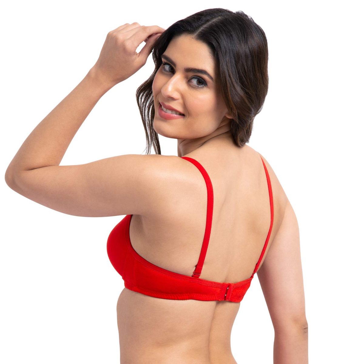Komli Women's Cotton Polyester Lightly Padded Wire Free t Shirt Bra - Image 4