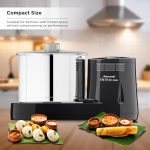 Butterfly Rhino Plus 2 Litres Table-Top Wet Grinder | 150 Watts | Shockproof ABS Body | Coconut Scrapper Attachment | Dough Kneader | Stainless Steel Drum | 2 Years Manufacturer's Warranty | Grey - Image 2