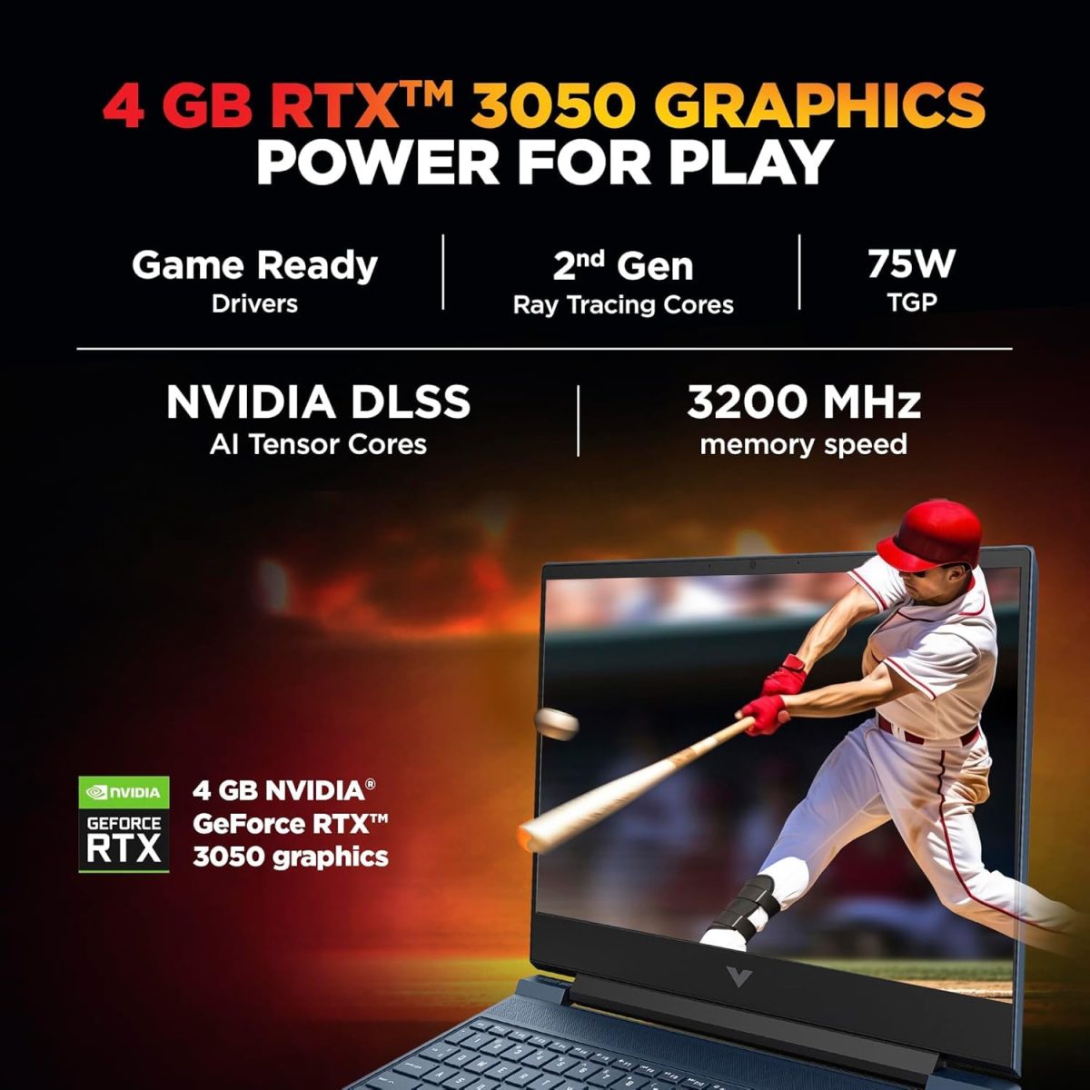 HP Victus 15-fa2191TX /2190TX Gaming Laptop – 13th Gen Intel Core i5, 15.6" FHD 144Hz, RTX 3050 4GB, 16GB RAM, 512GB SSD, Win 11, Backlit KB – Blue - Image 5
