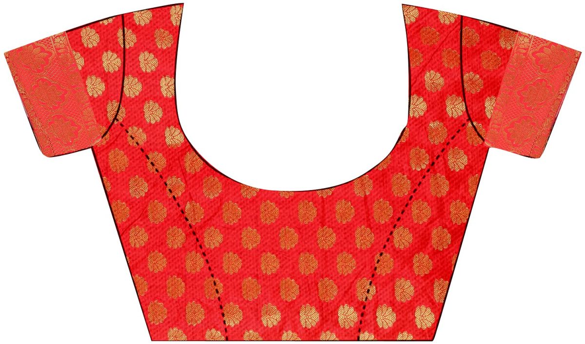 C J Enterprise Women's Banarasi Saree Pure Kanjivaram Silk Saree Soft Design Wear Pattu Sarees Latest Party Cotton With Blouse Piece Kanchipuram for Wedding traditional new 2024 (kismat-1 yellow) - Image 5