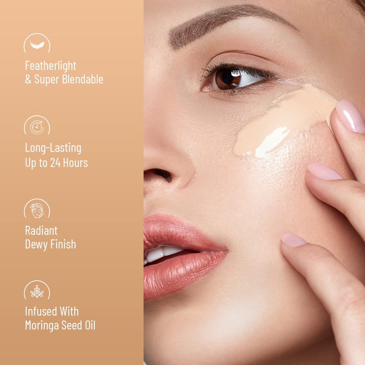 Swiss Beauty Full coverage Foundation Studio Finish, Face Makeup, Shade- Ivory Rose, 30ml - Image 4