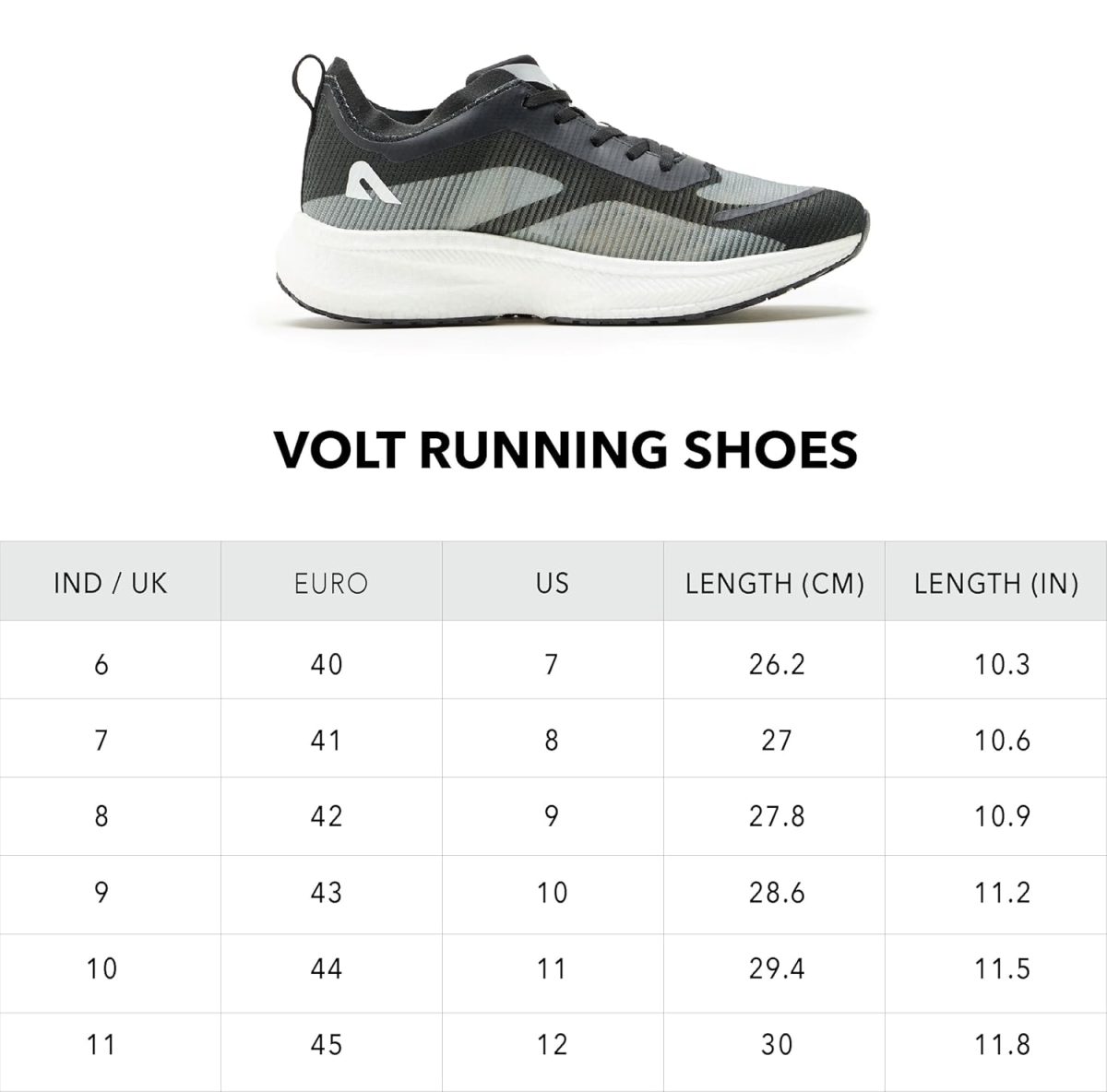 BoldFit Running Shoes for Men - Anti-Slip Sports Shoes With Soft Sole Extra Grip for Running, Jogging, Regular Gym - Black-Grey UK 9 - Image 3