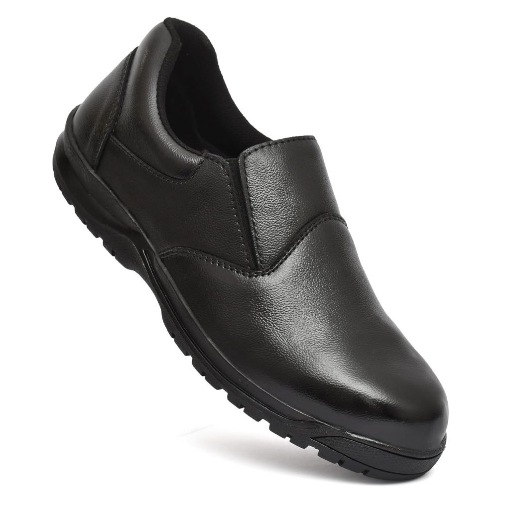 STONIX Ninja Pure Leather Steel Toe Safety Shoe for Men UK09 Black