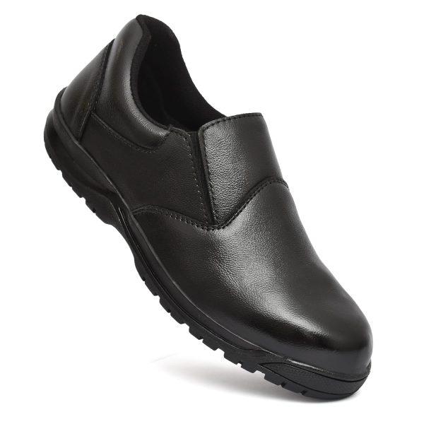 STONIX Ninja Pure Leather Steel Toe Safety Shoe for Men UK09 Black