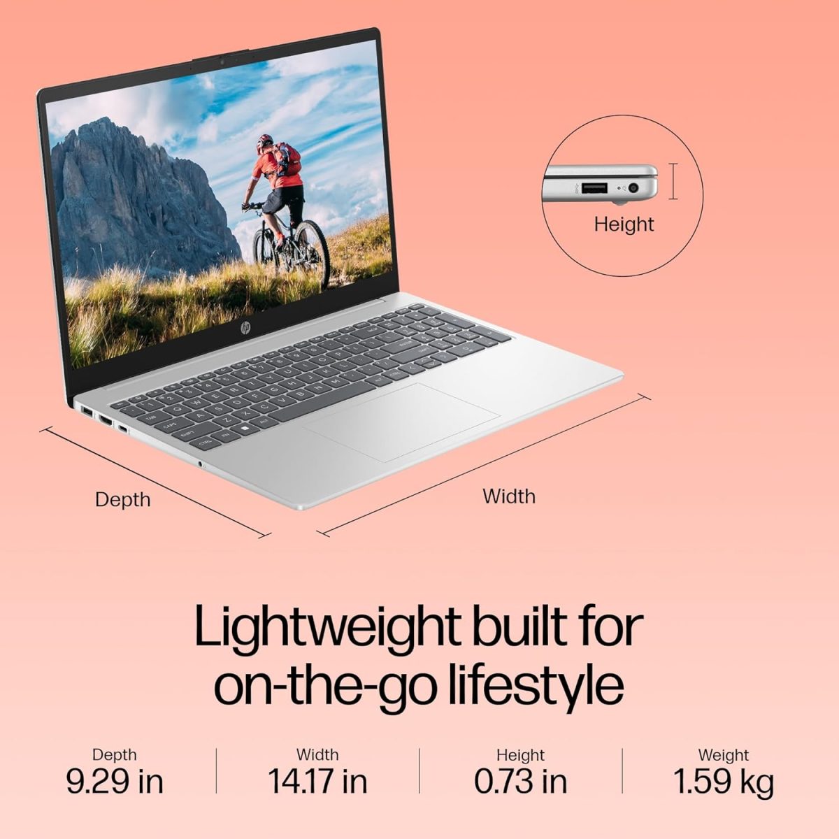 HP Battery_King 15,12th Gen Intel Core i5-1235U, 8GB DDR4,1TB SSD, (Win 11,MSO 2021,Silver,1.59 Kg),15.6-Inch(39.6 Cm) FHD Laptop, UHD Graphics,1080P FHD Camera W/Privacy Shutter,Backlit KB,FD0112TU - Image 7