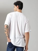 RodZen Oversized Half Sleeves Round Neck Solid Cotton Blend Combo T-Shirt for Men (Pack of 3) - Image 3
