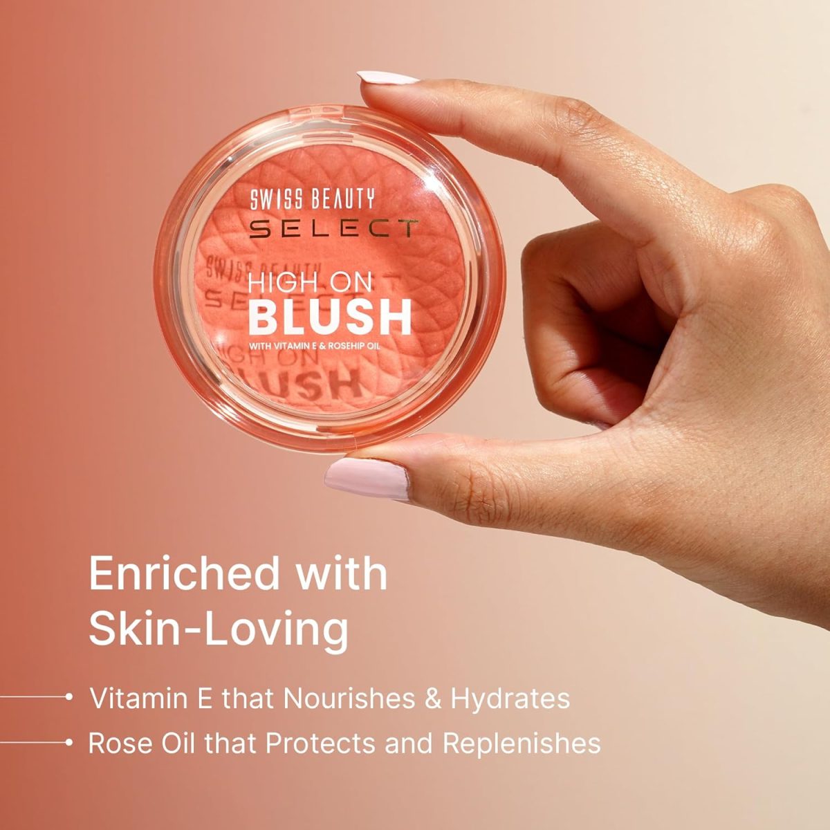 Swiss Beauty Select High on Blush with Natural Matte Finish | Long- Lasting & Non Transferrable stay | Enriched with Vitamin E & Rose oil | Shades- Burnt Rose, 8gm | - Image 4
