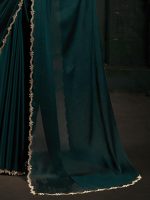 AKHILAM Women's Silk Blend Woven Design Celebrity Saree With Blouse Piece - Image 4