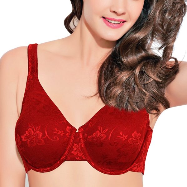 Enamor F035 Minimizer Full Support Bra - Non-Padded Wired High Coverage - Bossa Nova