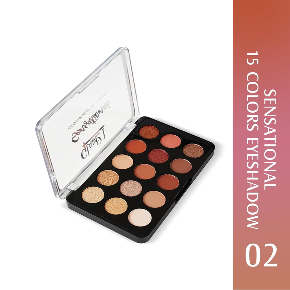 Glam21 Sensational Eyeshadow Palette | 15 Color Shades|Ultra Micronized Pigments|Smoky Eye Shadow|Long Lasting|14gm - 02 - Image 2