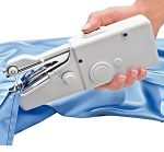 StonSell Handheld Mini Portable Hand Sewing Machine Stapler Style Silai Machine Electric Handy Stitch Mini Machine Home Tailoring Hand Sewing Machine Emergency Stitching (A1, White)