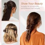 hair clutcher for women 4pc Elegant Medium Square Hair Clips - Non-Slip, Matte Finish for Women & Girls - Perfect for Casual Attire, Styling Makeup clip coupanas - Image 2