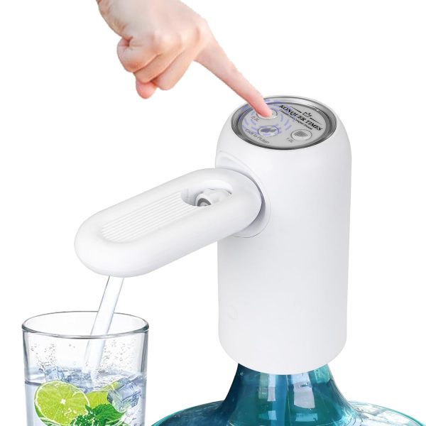 Konquer TimeS KTS Automatic Wireless Water Can Dispenser Pump 3rd Gen Dual Pump with 2.2L/Min Fast Flow, Foldable Spout & LED Lights - Mystical Blue Illumination (3rd Gen Dual Motor)