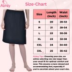 Aimly Women's Cotton Knee Length Skirt Slip - Pack of 2 - Image 7