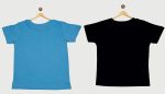 BODYCARE Kids Infantwear Boy's Black & Blue Printed Round Neck Regular Fit T-Shirt Pack Of 2,Cotton,6 Months-12 Months - Image 2