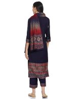 Rangriti Cream Acrylic Straight Suit Set For Women - Image 2