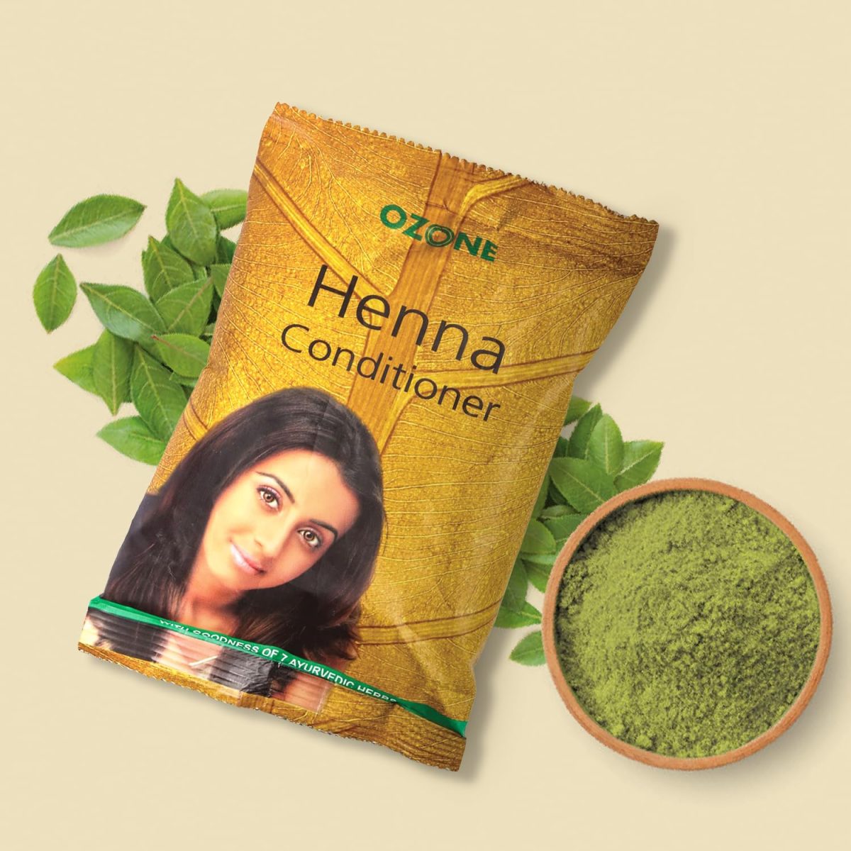 Ozone Henna Hair Conditioner |Men & Women | Ideal For Strong and Damaged Hair ,Shine & Nourish | Enriched with Bhringraj, Amla & Reetha | Paraben, Chemical & Sulphate Free - 100 g (Pack of 3) - Image 5