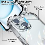 EGOTUDE Compatible with iPhone 15 Case | Shockproof Transparent Anti-Scratch Hard Back Cover (Polycarbonate | Clear) - Image 2