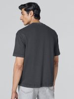 XYXX Haze Solid Acid Wash Cotton Tshirt for Men | Relaxed Fit Round Neck Tshirt - Image 9