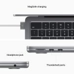 2022 Apple MacBook Air Laptop with M2 chip: 13.6-inch Liquid Retina Display, 16GB RAM, 256GB SSD Storage, Backlit Keyboard, 1080p FaceTime HD Camera. Works with iPhone and iPad; Space Gray - Image 4