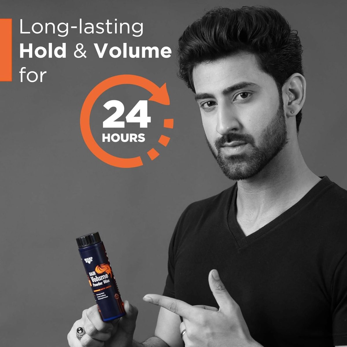 Beardhood Hair Volumizing Powder | 10g | Hair Powder for Men, Hair Wax Powder, Strong Hold, Matte Finish Styling Natural & Zero Toxin Styling Powder for All Types, Vegan, Non-Oily & Greasy Look - Image 2