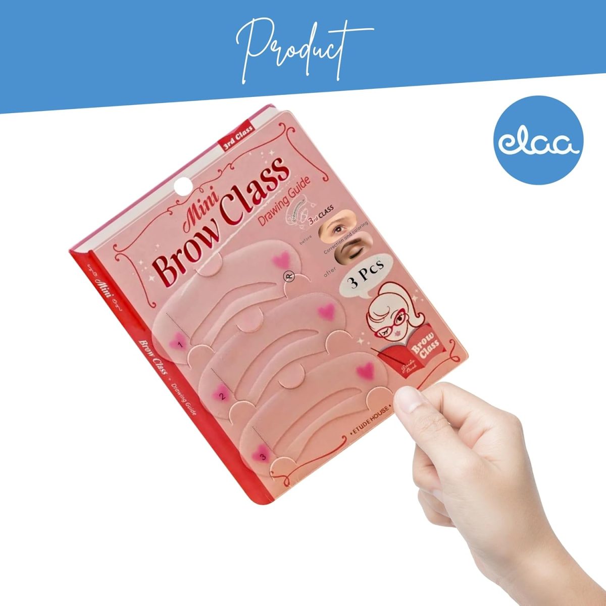 [Ear Lobe & Accessories] Reusable Eyebrow Shaping/Grooming | Make Up Template | Stencil Sticker Card, 3 Pcs - Image 6