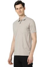 Peter England Men's Cotton Regular Fit All Over Printed T-Shirt | Rich - Image 2