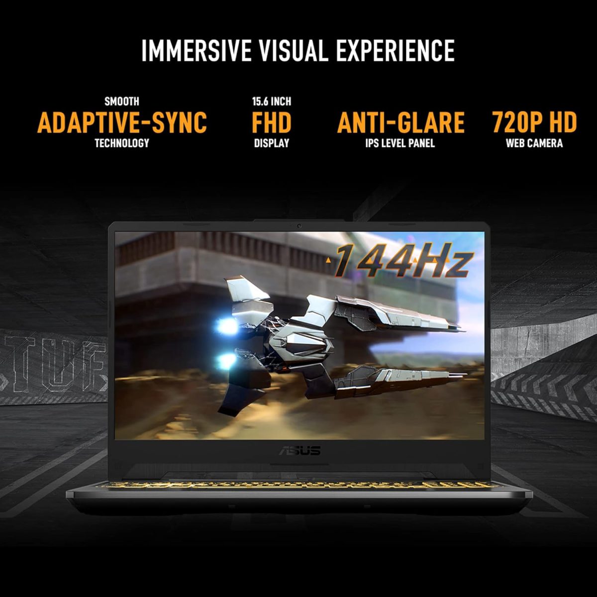 ASUS TUF Gaming A15, AMD Ryzen 7 7435HS, 15.6" FHD 16:9 144Hz 250 nits, Gaming Laptop (16GB RAM/512GB SSD/NVIDIA GeForce RTX 2050/Win 11 Home/48WHr Battery/Graphite Black/2.30Kg), FA566NFR-HN045WS - Image 4