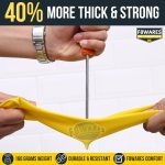 F8WARES All Purpose Heavy duty Rubber Hand Gloves for Cleaning, Kitchen, Washing Utensils, Gardening, Industrial, Safety, Construction & More - Waterproof Bathroom & Toilet Gloves 1 Pair Yellow - Image 2