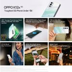 Oppo K12x 5G Smartphone (8GB RAM + 256GB Storage) | 16.94cm LCD Display, 5100mAh Battery | 45W SUPERVOOC Flash Charge | 360° Damage-Proof Armour Body | Charger in The Box (Breeze Blue) - Image 5
