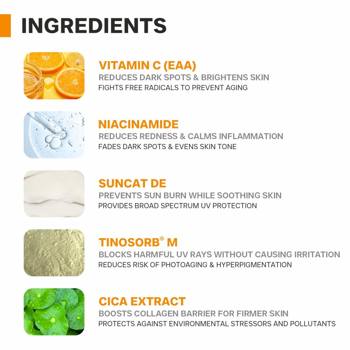 DERMATOUCH Niacinamide 2% Vitamin C Sunscreen for glowing skin | SPF 50+ PA ++++ | Quick Absorbing | Zero White Cast | 30g - Image 4