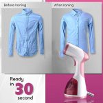 INALSA Garment Steamer for Clothes/fabric, Steam Iron -Vertical & Horizontal Steaming up to 20g/min, Travel Iron, 1200 Watt, 260 ml Water tank & 20 sec Fast Heating,1 Yr warranty,White/Pink (Steamax) - Image 6
