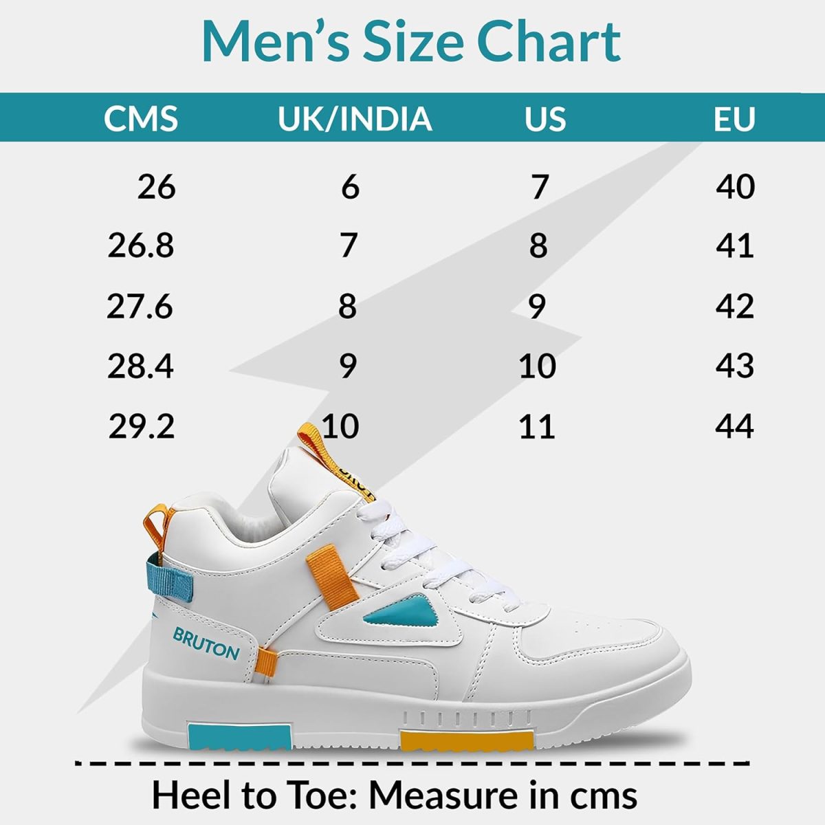 BRUTON Stylish Sneakers Casual Shoes for Men's & Boy's- White - Image 5