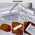 Multifunctional Bathroom Cleaning Brush with Wiper 2 in 1Tiles Cleaning Brush Floor Scrub Bathroom Brush with Long Handle 120° Rotate Bathroom (2in1Bathroom Cleaning Brush, White) - Image 7